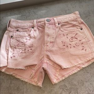 Pink Jean shorts